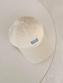 1pc Soft Top Candy Color Fashionable Letter Printed Baseball Cap, Breathable Sun Protection Hat For Women, Suitable For Spring/Summer Outdoor Activities, Travel - Letter Quick Dry Baseball Cap - View 13