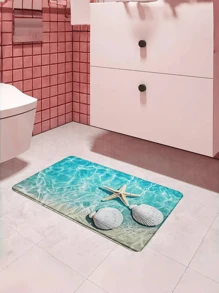 1pc Flannel Floor Mat, Letter Patterned Carpet, New Year Gift, Vibrant Colors, Versatile Fashionable Home Decor Carpet, Washable Kitchen/Winter Floor Rug