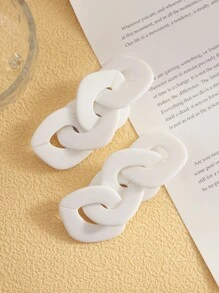 1 Paar übertriebene minimalistische Acryl geometrische geschichtete Tropfen-Ohrringe, geeignet für Frauen für den täglichen Gebrauch, Dates, Partys