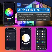 1 个智能无线灯泡，85-265V，RGB 变色，APP 控制，适用于家庭卧室装饰照明或氛围照明
