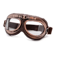 Retro Motorcycle Goggles Glasses Vintage Moto Classic Goggles For Harley Pilot Steampunk ATV Bike Copper Helmet