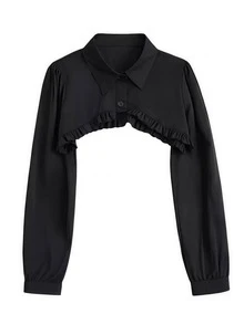 1pc Women Detachable Lapel Collar, Versatile Fake Shirt Collar Accessory, Sun Protection Decor Cape For Dress For Christmas Decor - Multicolor - View 6