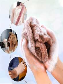 1pc African Net Exfoliating Sponge, Stretchable Body Scrubber For Back, Easy To Remove Dead Skin, Dirt, Oil And Impurities, Unclogs Pores - Multicolor - View 6
