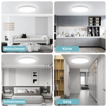 36W Cold white LED Deckenlampe Deckenleuchte Ultraflach Panel Wohnzimmer Schlafzimmer 36*36*4cm - 36W Kaltweiß - Übersicht 5