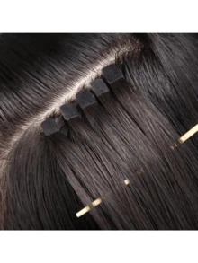 Mini Tape In Hair Extensions Human Hair Balayage Blonde Hair Invisible Skin Weft Adhesive Non-Remy Hair Tape Ins 10pcs/Pack - S33 - View 6