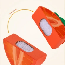 木制蔬菜水果切切玩具套装，儿童厨房烹饪玩具，食物切切玩具套装，适合生日、返校、圣诞节和新年礼物 - 彩色 - 查看 12