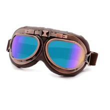 Retro Motorcycle Goggles Glasses Vintage Moto Classic Goggles For Harley Pilot Steampunk ATV Bike Copper Helmet
