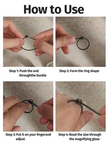 1/2件装戒指测量套装，美国尺寸，手指尺寸调节器，标准软质戒指尺寸测量工具，戒指尺寸测量套装，可重复使用手指尺寸测量器，带放大镜，珠宝尺寸测量工具，1-17号美国戒指尺寸 - 彩色 - 查看 10