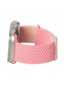 1pc Color Block Cute Magnetic Strap Braided Loop Compatible With Apple Watch Band 38mm 40mm 41mm 42mm 44mm 45mm 46mm 49mm, Girls Sport Nylon Elastic Replacement Compatible With Apple Watch Bands Series10 9 8 7 6 5 4 3 2 1 SE Ultra1/2, 18mm20mm22mm