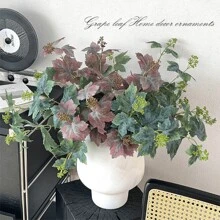 1/2/3pcs 49cm Artificial Plant, Fake Leaf With Maple Leaf, For Wall,Living Room And Bedroom,Wedding,Party Decor,Desk Stuffing.Home,Desk Decor,Kitchen,Wedding,Table,Centerpieces,Office,Garden,Outdoor,House,Patio Decor,Spring, Summer, Autumn And Winter Decoration,Fall Decor,Autumn