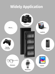 25-In-1 Mini Screwdriver Set With Flathead, And Pozidriv Bits - Ideal For Electronics, Mobile Phones, Computers, Glasses, Watches, And Jewelry Repair - Durable Plastic, No Battery Needed, Precision Tool Kit|Compact Screwdriver Set|Durable Plastic Handle, Screwdriver Set