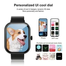Hot New 1pc Silicone Strap Unisex Smart Watch, Supports Make/Receive Calls, Pedometer, Calorie Counter, Multi-Sport Modes, Alarm, Call & Message Reminder, 2.01" Full-Screen Touch, Compatible With IOS & Android, Suitable As Festival Gift For Family And Friends