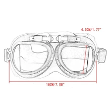 Retro Motorcycle Goggles Glasses Vintage Moto Classic Goggles For Harley Pilot Steampunk ATV Bike Copper Helmet