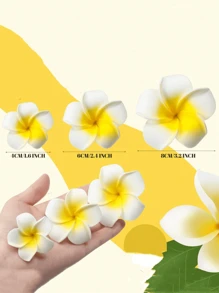 10 Stück gelbe Blumen Haarklammern seitlich Kunststoff Blütenblatt Haarspangen Mode süß Metall Haarklammern Frauen Strand Urlaub Haarzubehör Geschenke