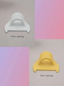 1 Set Simple Sewing Tools - Durable Plastic Edge Stitching Hemming Tool, Suitable For Beginners And Seniors, 4mm And 3mm Spacing, Perfect For DIY Hand Sewing Projects, Sewing Accessories | Ergonomic Design | Smooth Surface