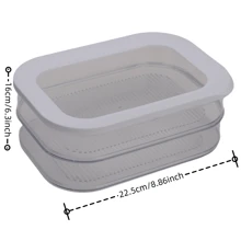 3-Tier Leakproof Food Storage Container With Lid - Perfect For Cold Cuts, Turkey & Lunch Meat - Durable Plastic, Kitchen Essential