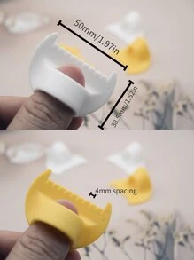 1 Set Simple Sewing Tools - Durable Plastic Edge Stitching Hemming Tool, Suitable For Beginners And Seniors, 4mm And 3mm Spacing, Perfect For DIY Hand Sewing Projects, Sewing Accessories | Ergonomic Design | Smooth Surface