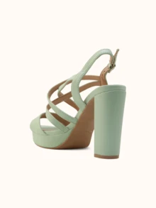 Sandale elegante și stilate pentru femei cu toc înalt - Verde deschis - Vizualizare 4