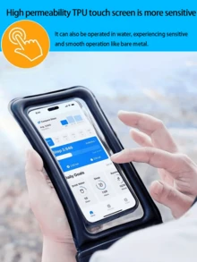 通用防水手机袋，3D防水手机壳，手机干燥袋，兼容/Galaxy，适合游泳、雨天、户外活动，避免手机被水损坏的烦恼 - 彩色 - 查看 4