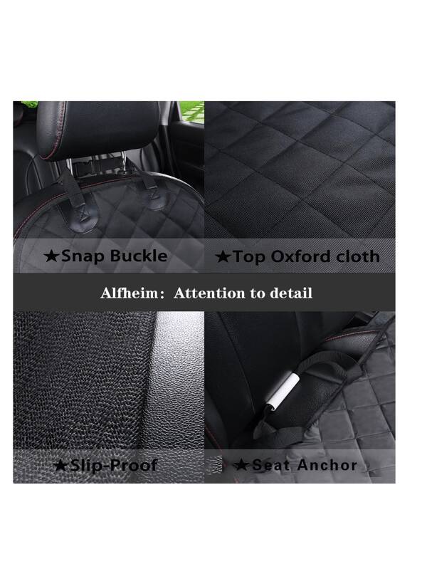 1pc Pet Car Seat Cover, Waterproof, Scratch-Resistant, Non-Slip Car Seat Protector Made Of 600D Oxford Cloth + 210D Oxford Cloth + Anti-Slip Mesh, Protects Your Car Seats