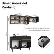 Complete Modular Kitchen Madesa Reims 190cm Black 05 - Black/Brown - View 3