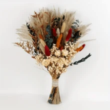 40/70 件人造蒲苇花束 - 含人造桉树和鼠尾草，适用于波西米亚风家居装饰、婚礼、餐桌装饰、新娘花束、情人节和母亲节