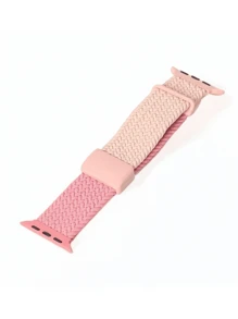1pc Color Block Cute Magnetic Strap Braided Loop Compatible With Apple Watch Band 38mm 40mm 41mm 42mm 44mm 45mm 46mm 49mm, Girls Sport Nylon Elastic Replacement Compatible With Apple Watch Bands Series10 9 8 7 6 5 4 3 2 1 SE Ultra1/2, 18mm20mm22mm