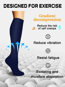 3 Pairs Compression Socks Women Best Rated Long Leg Socks Calf Socks For Men & Women Spring, Summer And Autumn Sports Outdoor Running