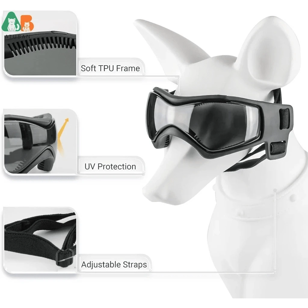 Dog Helmet And Goggles, Small Motorcycle Hat With Adjustable Straps For Walking Your Dog - màu đen - Xem 1