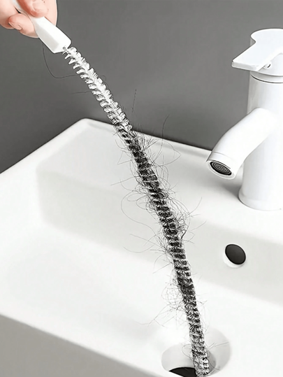 Disgorgante, rimuovitore di capelli per lavandino, spazzola per la pulizia del bagno, attrezzo idraulico per liberare i tubi intasati
