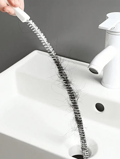 Drain Unblocker, Hair Remover For Sink, Bathroom Cleaning Brush, Plumbing Tool For Unclogging Pipes