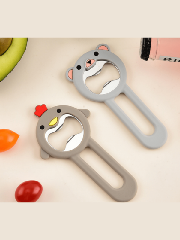 In Stock, Cute Cartoon Magnetic Soda Opener, Home Use, Handheld, Portable Opener, Bottle Opener, Refrigerator Magnet, Beer Opener, Stainless Steel Can Opener, Silicone Opener, Magnetic Refrigerator Magnet