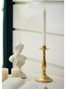 Vintage Single Candlestick Holder Decor, Hotel Wedding Restaurant Candle Light Dinner Atmosphere Decoration, Home French Romantic Roman Column Candlestick, Ramadan/Valentine's Day Decor/Valentine's Day Party Supplies