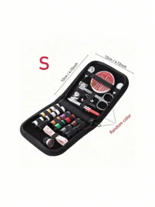 1 件便携式缝纫套件家用缝纫工具 10 件/套线盒修补针穿线器手工缝纫用品情人节、情人节婚礼、生日