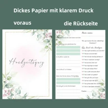 30pcs Modern Time Capsule Wedding Greeting Cards Set, Wedding Blessing Cards Creative Game Guest Book Replacement, Fashionable German Wedding Ceremony Decors Summer Birthday Gifts Beach Back To School School Supplies Room Decor