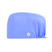 1 pièce Casquette de travail ajustable de couleur unie pour femmes/casquette d'infirmière, design réglable pour le printemps, l'été, l'automne et l'hiver, antibactérien et anti-poussière, convient au personnel médical comme les médecins, les infirmières et les travailleurs de nettoyage