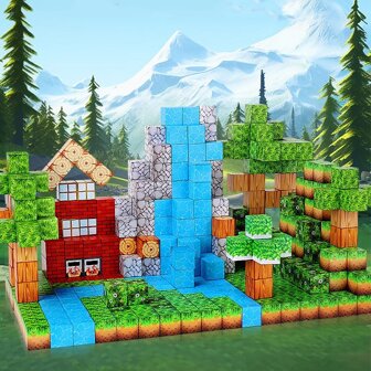 [Magnetic Building Blocks Set]154pcs Magnetic BuildingBlocks Set -3D Clear ABS Construction Tiles Educational Toy-No Battery Required Ideal Gift