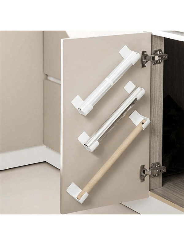 4pcs/Set No Drill Storage Rack, Cling Film, Garbage Bag, Cabinet Organizer Rack, Refrigerator Side Storage Shelf, Kitchen Storage Utensils, Room Decoration, Suitable For Kitchen, Restaurant, Party, Camping, Gathering, Gift For Friends, Family Gift