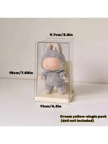 Single Collector Display Case For Labubu Plush Dolls - Transparent,Dustproof And Waterproof, Holds A Single , Perfect For Displaying Cute Characters, Ideal Gift For Fans, Toy Display Case |Plush Toy Storage Box, Back To School - Multicolor - View 10
