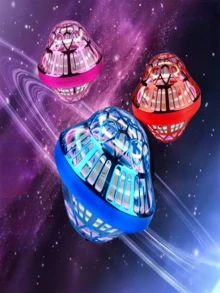 运动激活悬浮智能回旋镖球 - 高/低飞行手抛发光 UFO，带酷炫灯光，电池寿命长，遥控开关，防摔耐用 - 室内/室外通用，价格实惠的生日