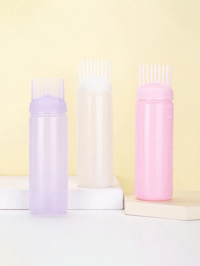 1pc/3pcs 170ml Precision Squeeze Bottle - Easy Application For Hair Oil And Hair Dye - Root Comb Design For Perfect Coverage - Durable Styling Tool For Salon-Level Results