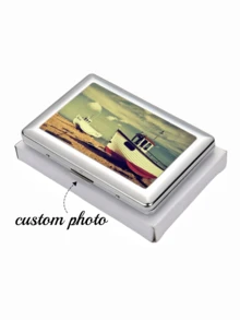 Customized Photo Box, Engrave Deep Affection For Father's Day - Groom's Exclusive Customized Photo Box, Engrave Highlights Of The Wedding Ceremony - Customize This Thoughtful Gift! Suitable For Father's Day And Wedding - Silver - View 1