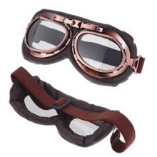 Retro Motorcycle Goggles Glasses Vintage Moto Classic Goggles For Harley Pilot Steampunk ATV Bike Copper Helmet