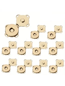 Handgenähter Magnetverschluss mit Pflaumenblüten-Motiv, Magnetverschluss für Tasche/Mantel/Geldbörse zum Selbermachen, unsichtbarer Druckknopf, Magnetdruckknopf, unsichtbarer Metallknopf zum Nähen, Verschlussclip, geeignet für Geldbörsen, Taschen, Kleidung, Basteleien, DIY-Accessoires