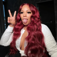 200% 99j Burgundy Lace Front Human Hair Wigs 13x4 Pre Plucked Transparent Lace Colored Body Wave Lace Frontal Wigs Human Hair For Women - S99J - View 6