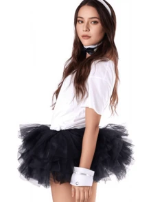 1 件可爱蕾丝芭蕾舞裙，甜美派对女孩芭蕾舞裙，适合派对、比赛、生日、芭蕾舞裙