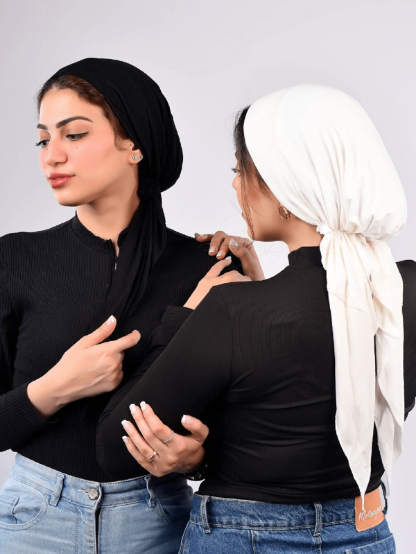 1 pezzo Nuovo cappello sciarpa a tesa larga di colore solido per donne musulmane