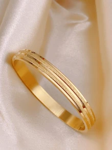 1pc Minimalist Double Row Matte Oval Unique Elegant Versatile Bracelet For Women