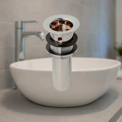 Contra para lavabo con rebosadero Coflex baño moderno en latón cromado fácil instalación evita fugas ideal para desagüe eficiente accesorio duradero para lavabo