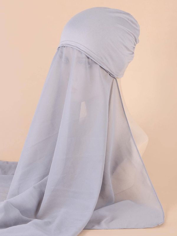 1 pieza Bufanda grande rectangular de mujer de gasa, pañuelo de cabeza casual diario, diadema suave, hijab para ropa de abaya y vestidos con velo